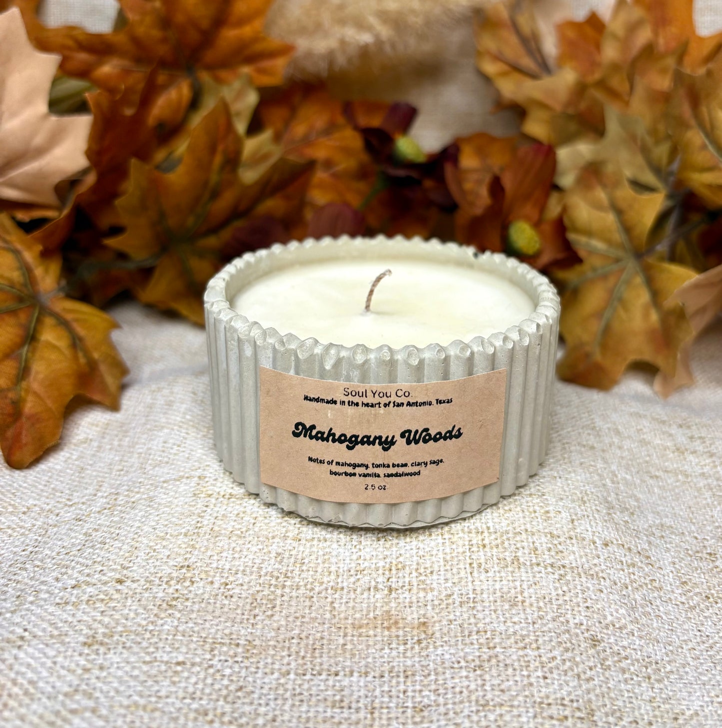 Mahogany Woods Soy Candle- 2.5 oz.
